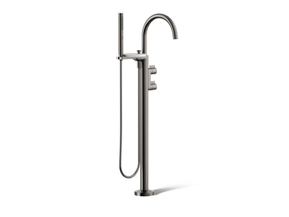 KOHLER K-T77984-4 Components Floor-mount bath filler trim with lever handles and handshower