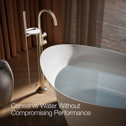 KOHLER K-T77984-4 Components Floor-mount bath filler trim with lever handles and handshower