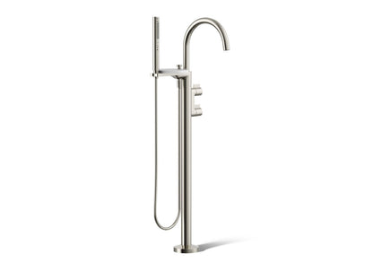KOHLER K-T77984-4 Components Floor-mount bath filler trim with lever handles and handshower