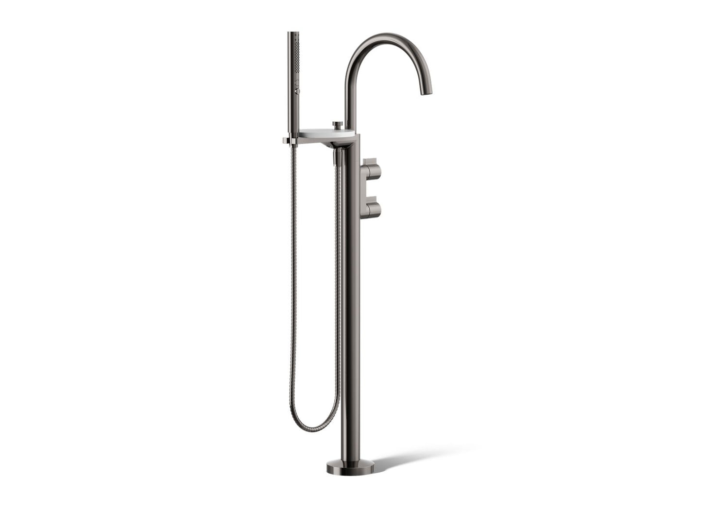 KOHLER K-T77984-4 Components Floor-mount bath filler trim with lever handles and handshower