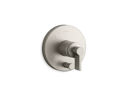 KOHLER K-T78016-4 Components Rite-Temp Valve Trim with Lever Handle and Diverter, vibrant brushed nickel