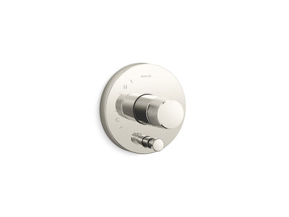 KOHLER K-T78016-8 Components Rite-Temp valve trim with Oyl handle and diverter, vibrant polished nickel