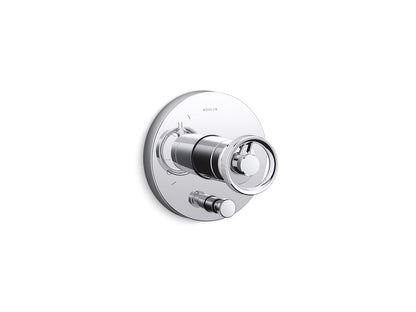 KOHLER K-T78016-9 Components Rite-Temp Valve Trim with Industrial Handle and Diverter, polished chrome