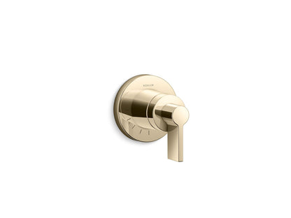 KOHLER K-T78025-4 Components MasterShower Volume Control Valve Trim with Lever Handle, vibrant french gold