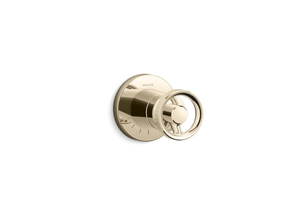 KOHLER K-T78025-9 Components MasterShower Volume Control Valve Trim with Industrial Handle, vibrant french gold