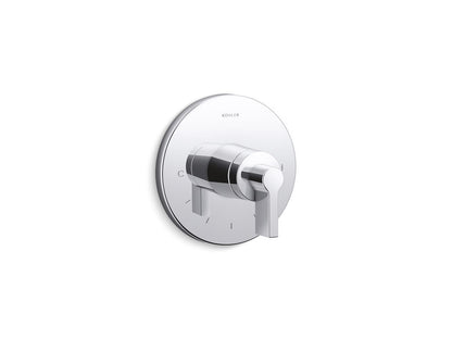 KOHLER K-T78027-4 Components MasterShower Temperature Control Valve Trim with Lever Handle, polished chrome