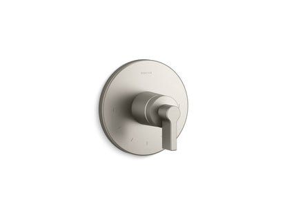 KOHLER K-T78027-4 Components MasterShower Temperature Control Valve Trim with Lever Handle, vibrant brushed nickel