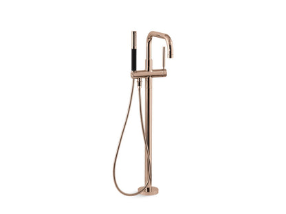 KOHLER K-T97328-4 Purist Floor-mount bath filler trim with handshower