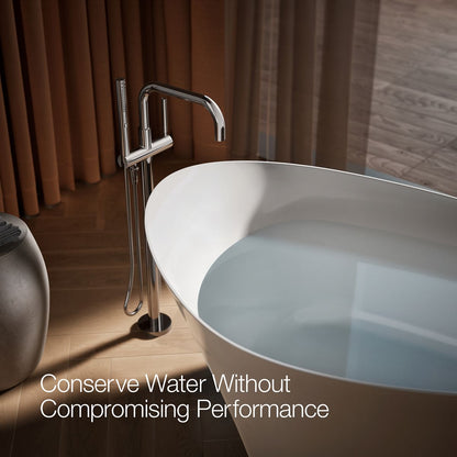 KOHLER K-T97328-4 Purist Floor-mount bath filler trim with handshower