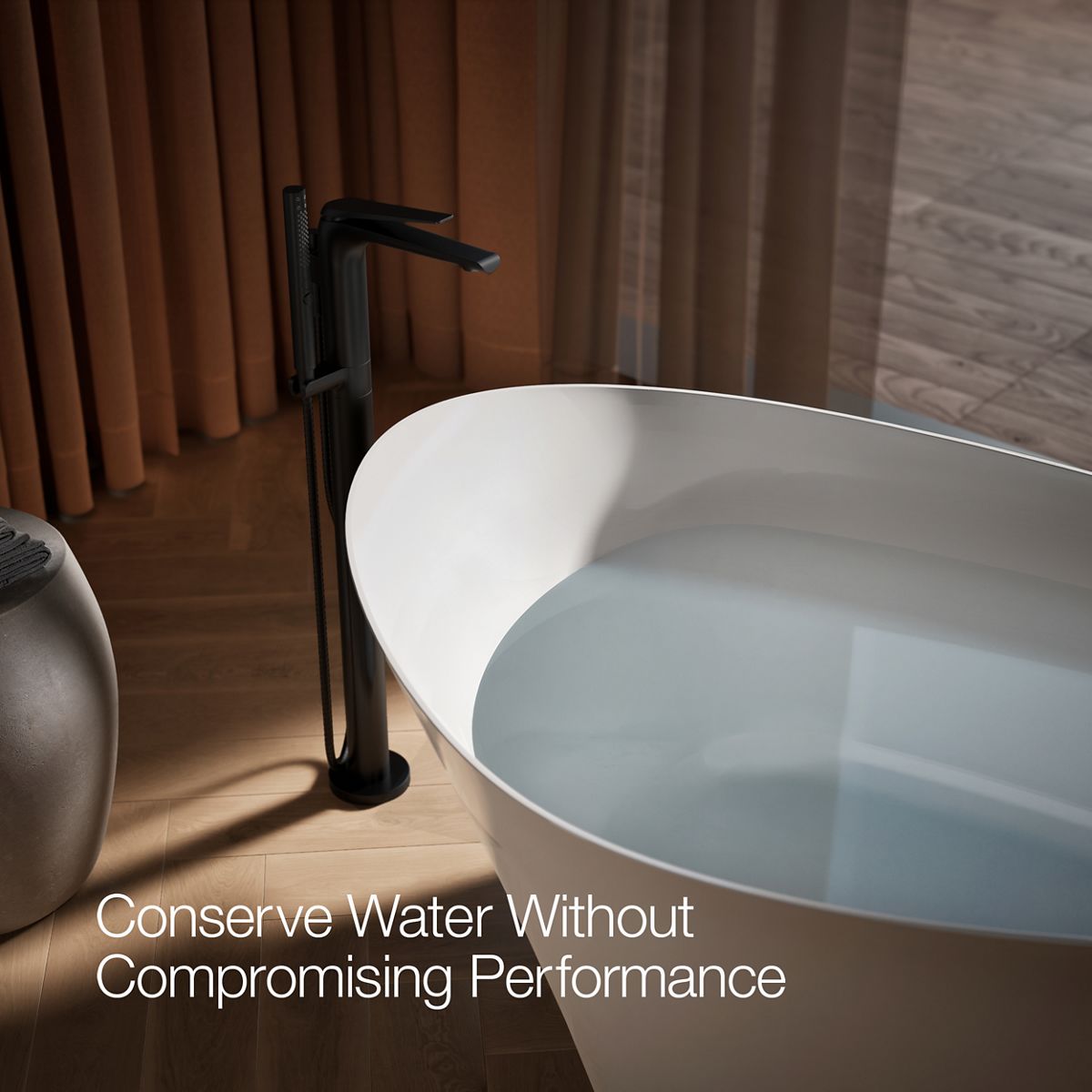 KOHLER K-T97367-4 Avid Floor-mount bath filler trim