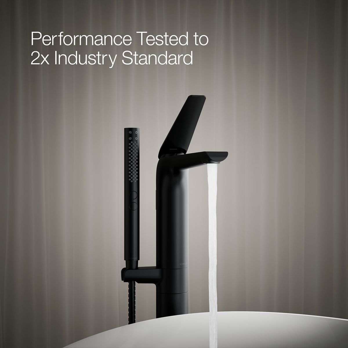 KOHLER K-T97367-4 Avid Floor-mount bath filler trim