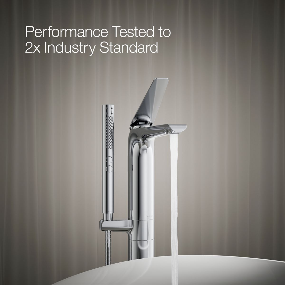 KOHLER K-T97367-4 Avid Floor-mount bath filler trim