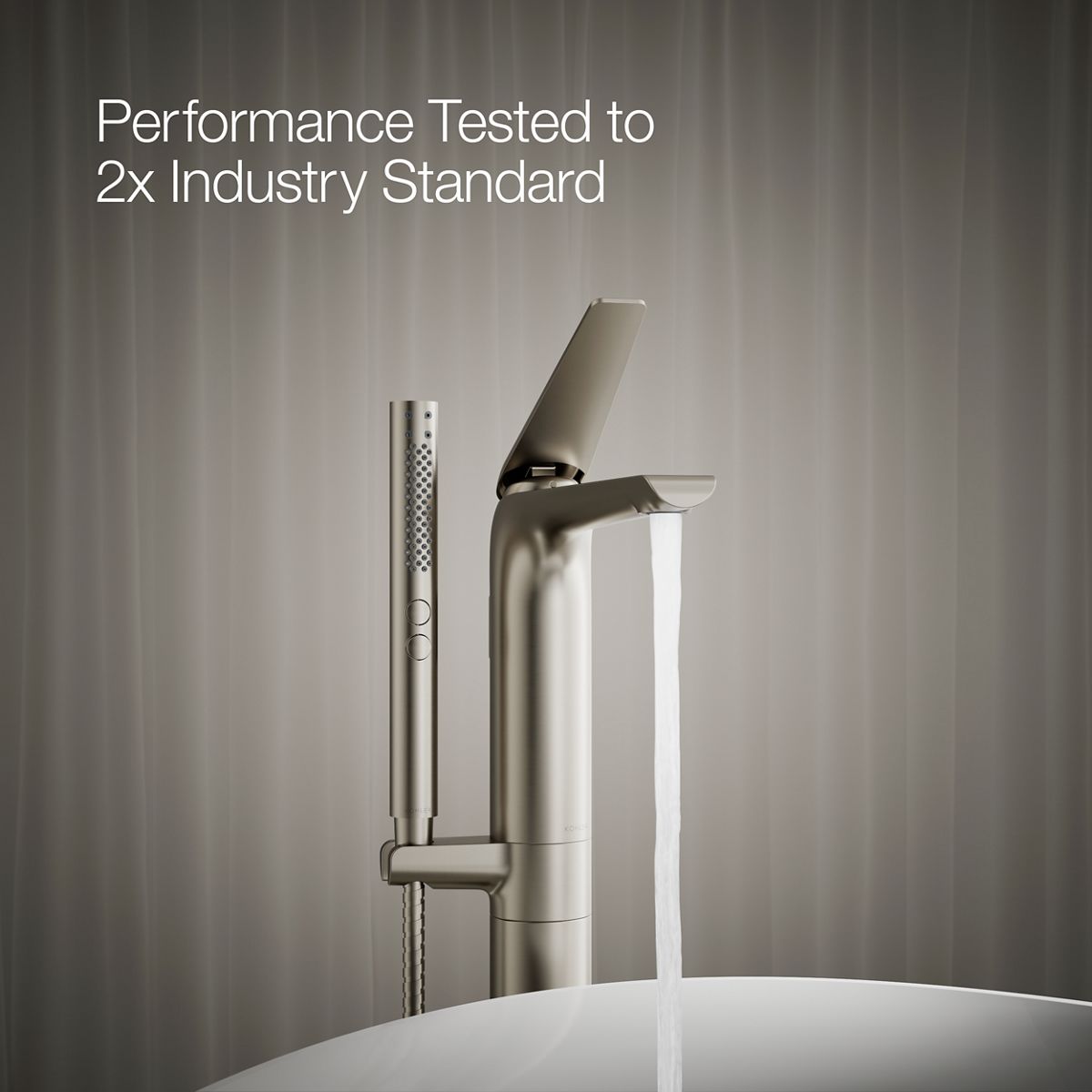 KOHLER K-T97367-4 Avid Floor-mount bath filler trim