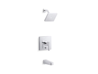 KOHLER K-T99763-4 Honesty Rite-Temp bath and shower trim kit with push-button diverter, 2.5 gpm, polished chrome