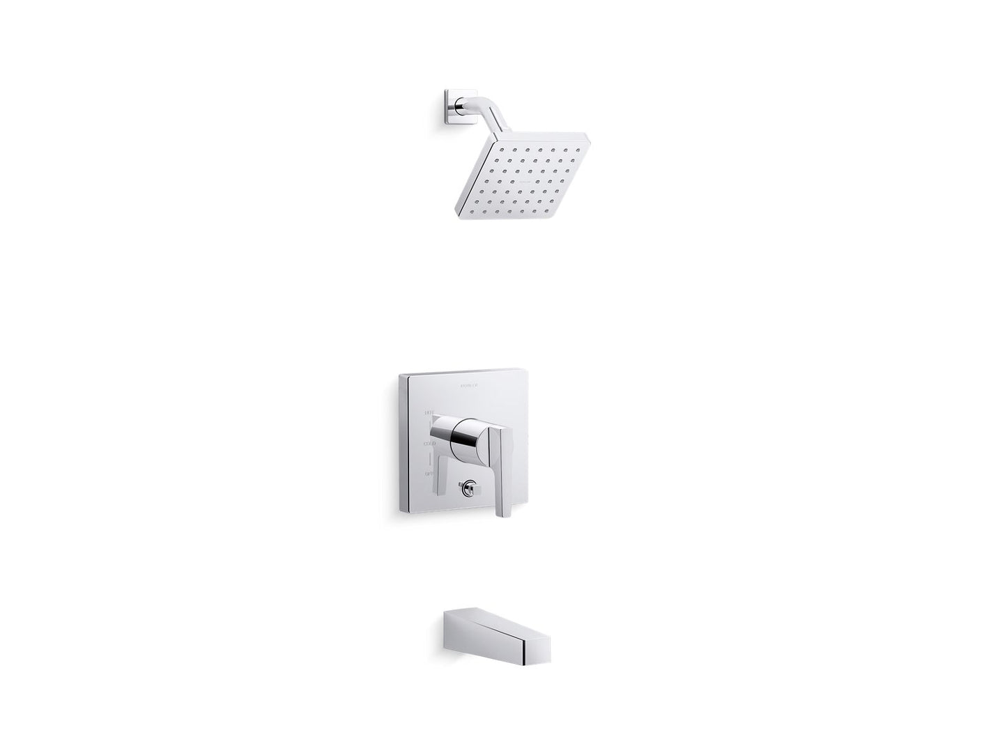 KOHLER K-T99763-4G Honesty Rite-Temp bath and shower trim kit with push-button diverter, 1.75 gpm