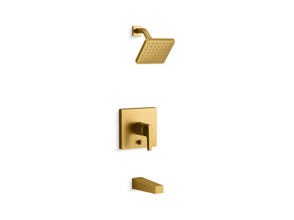 KOHLER K-T99763-4G Honesty Rite-Temp bath and shower trim kit with push-button diverter, 1.75 gpm, vibrant brushed...