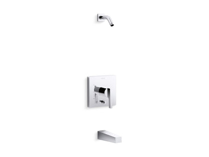 KOHLER K-T99763-4L Honesty Rite-Temp bath and shower trim kit with push-button diverter, without showerhead, polished chrome