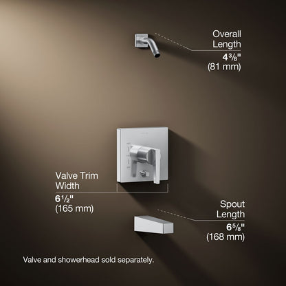 3/4 view of product with dimensions
