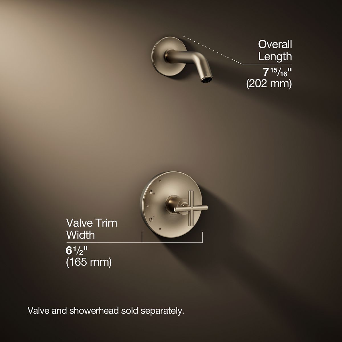 3/4 view of product with dimensions