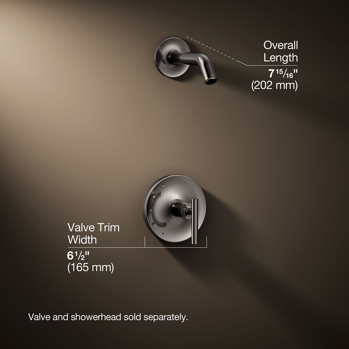 3/4 view of product with dimensions