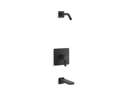 KOHLER K-TLS23502-4 Parallel Rite-Temp bath and shower trim kit, without showerhead, matte black