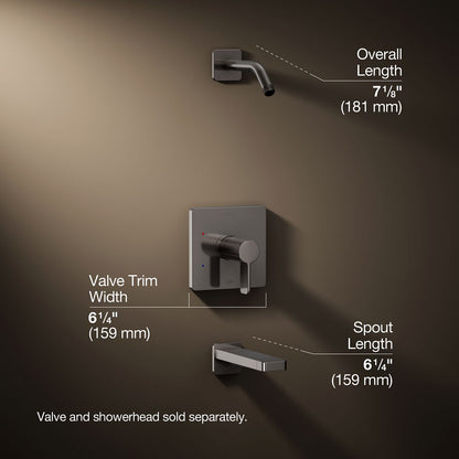 3/4 view of product with dimensions