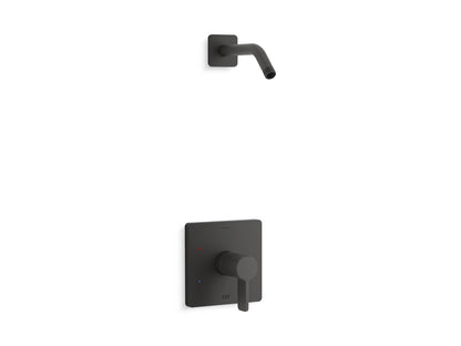 KOHLER K-TLS23503-4 Parallel Rite-Temp shower trim kit, without showerhead, matte black