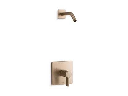 KOHLER K-TLS23503-4 Parallel Rite-Temp shower trim kit, without showerhead, vibrant brushed bronze
