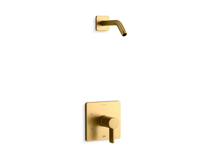 KOHLER K-TLS23503-4 Parallel Rite-Temp shower trim kit, without showerhead, vibrant brushed moderne brass