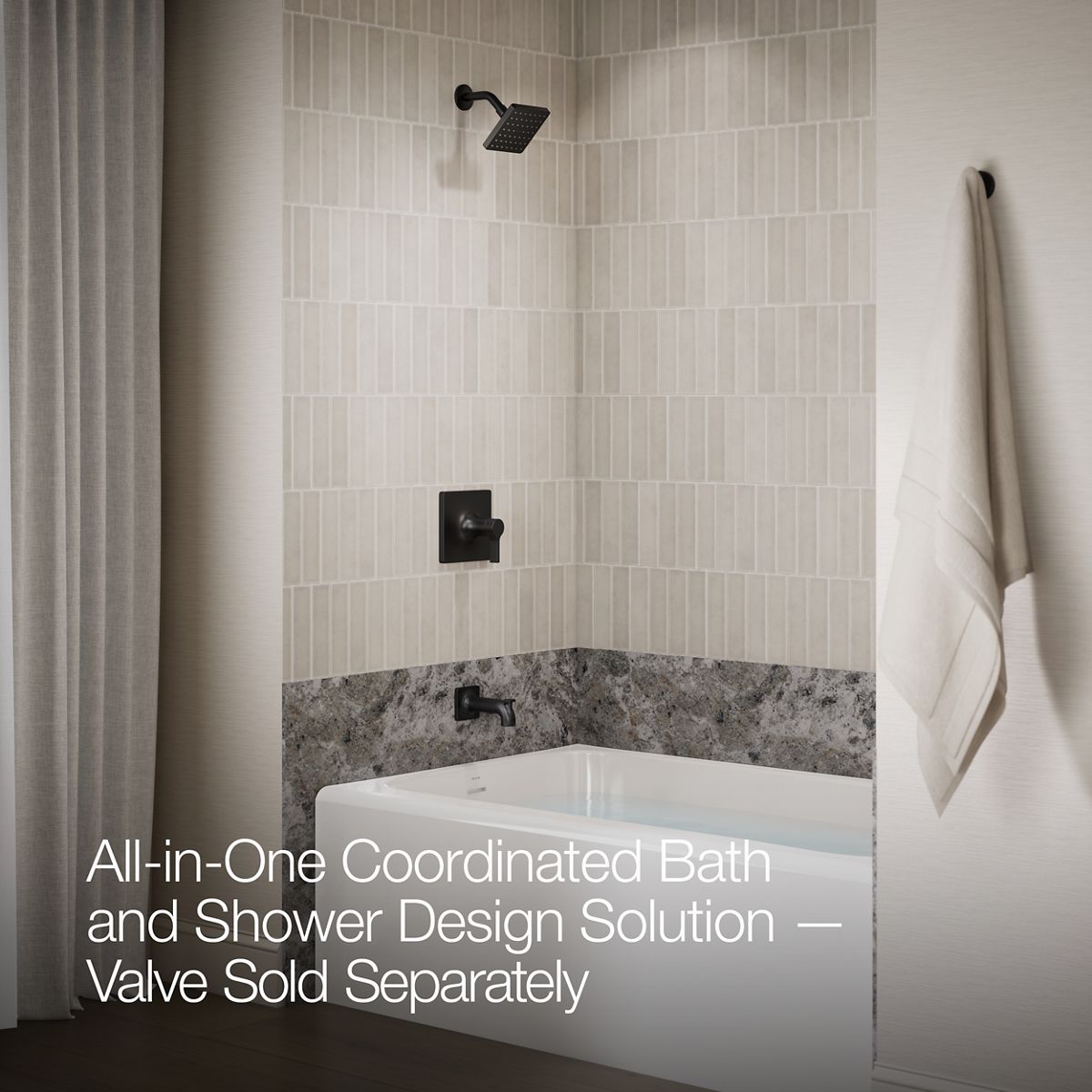 KOHLER Venza Rite-Temp bath and shower trim kit, without showerhead