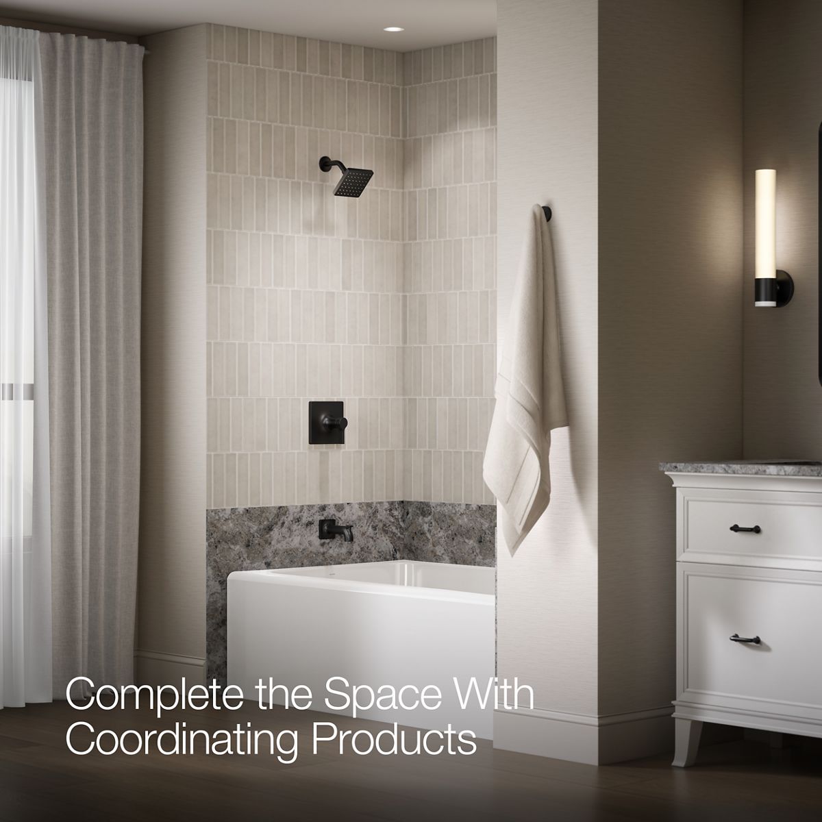 KOHLER Venza Rite-Temp bath and shower trim kit, without showerhead