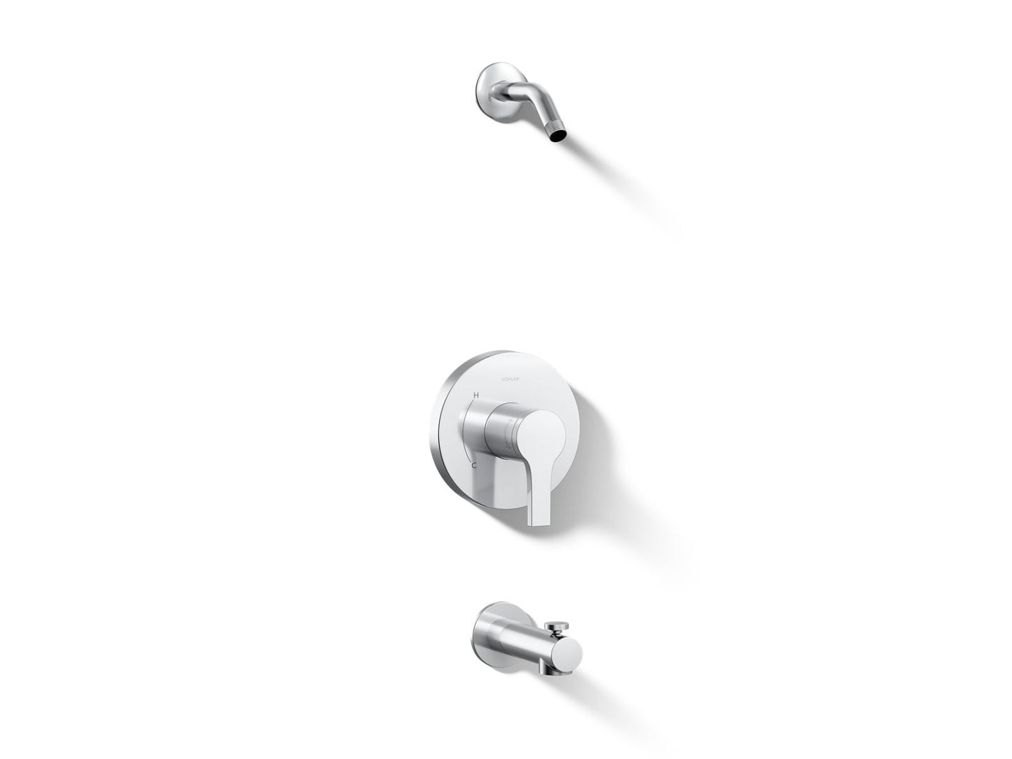 KOHLER Elate Rite-Temp bath and shower trim kit, without showerhead