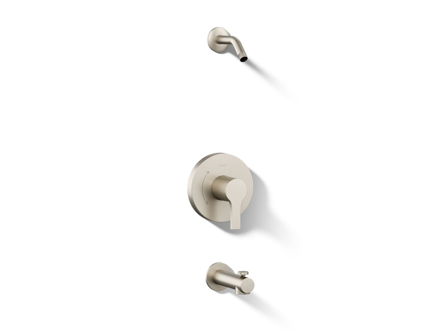 KOHLER Elate Rite-Temp bath and shower trim kit, without showerhead