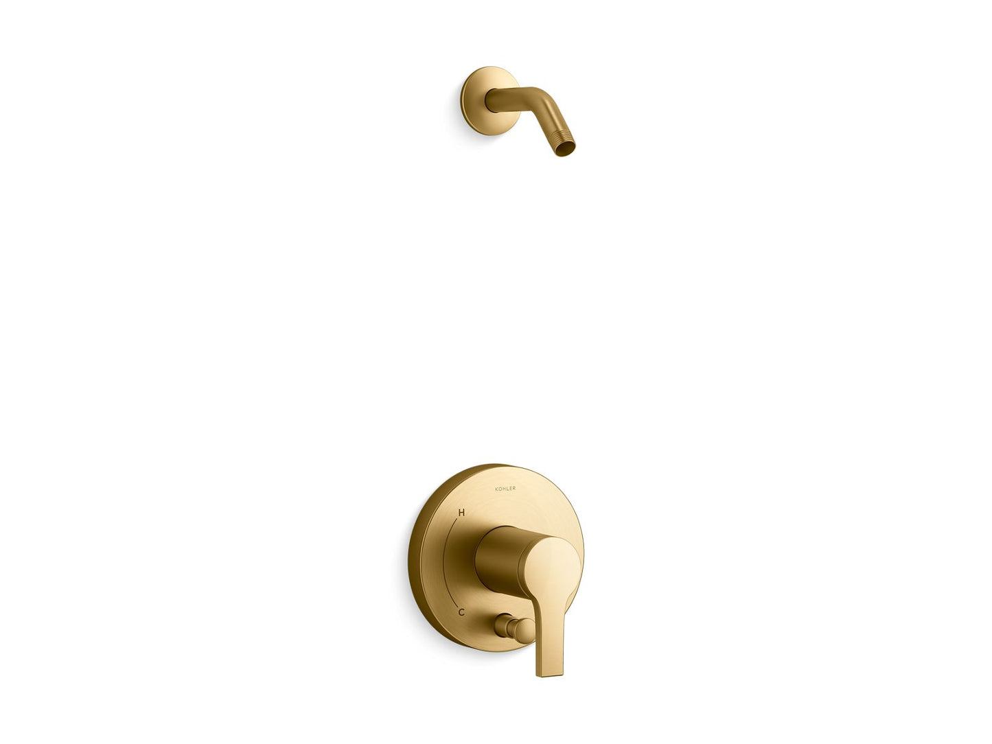 KOHLER Elate Rite-Temp shower trim kit with push-button diverter, without showerhead
