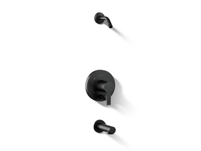 KOHLER Elate Rite-Temp bath and shower trim kit with push-button diverter, without showerhead