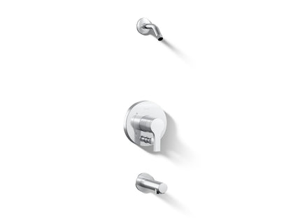 KOHLER Elate Rite-Temp bath and shower trim kit with push-button diverter, without showerhead