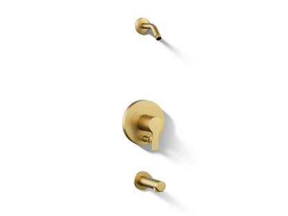 KOHLER Elate Rite-Temp bath and shower trim kit with push-button diverter, without showerhead
