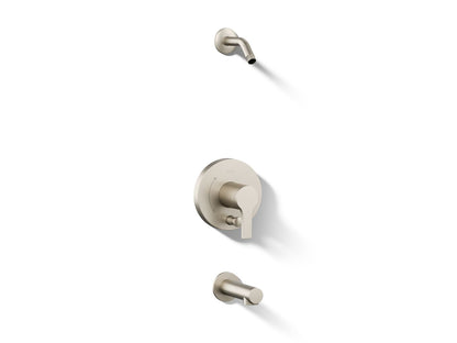 KOHLER Elate Rite-Temp bath and shower trim kit with push-button diverter, without showerhead