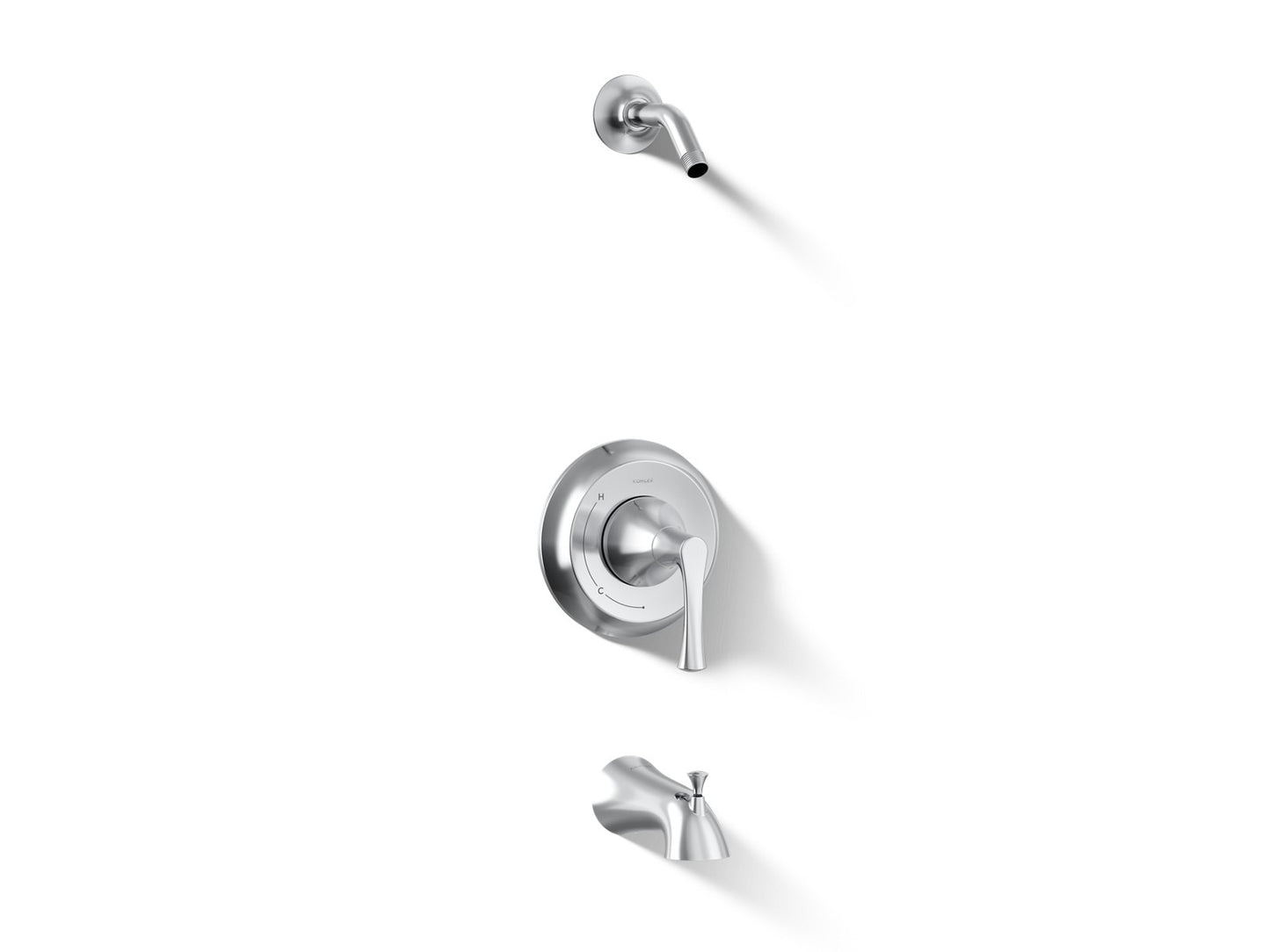 KOHLER K-TLS35937-4 Buckley Rite-Temp bath and shower trim kit, without showerhead, polished chrome