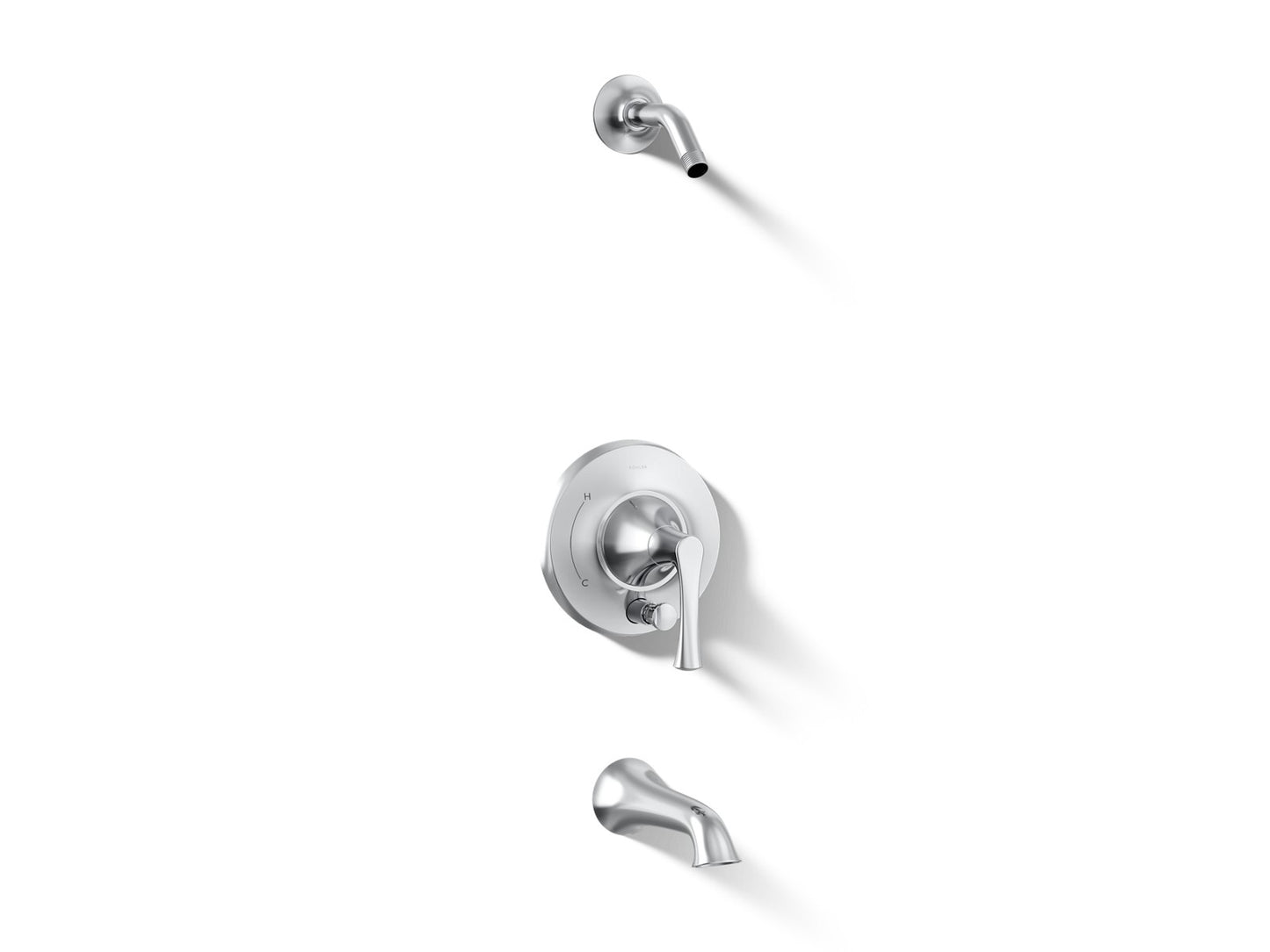 KOHLER K-TLS35944-4 Buckley Rite-Temp bath and shower trim kit with push-button diverter, without showerhead