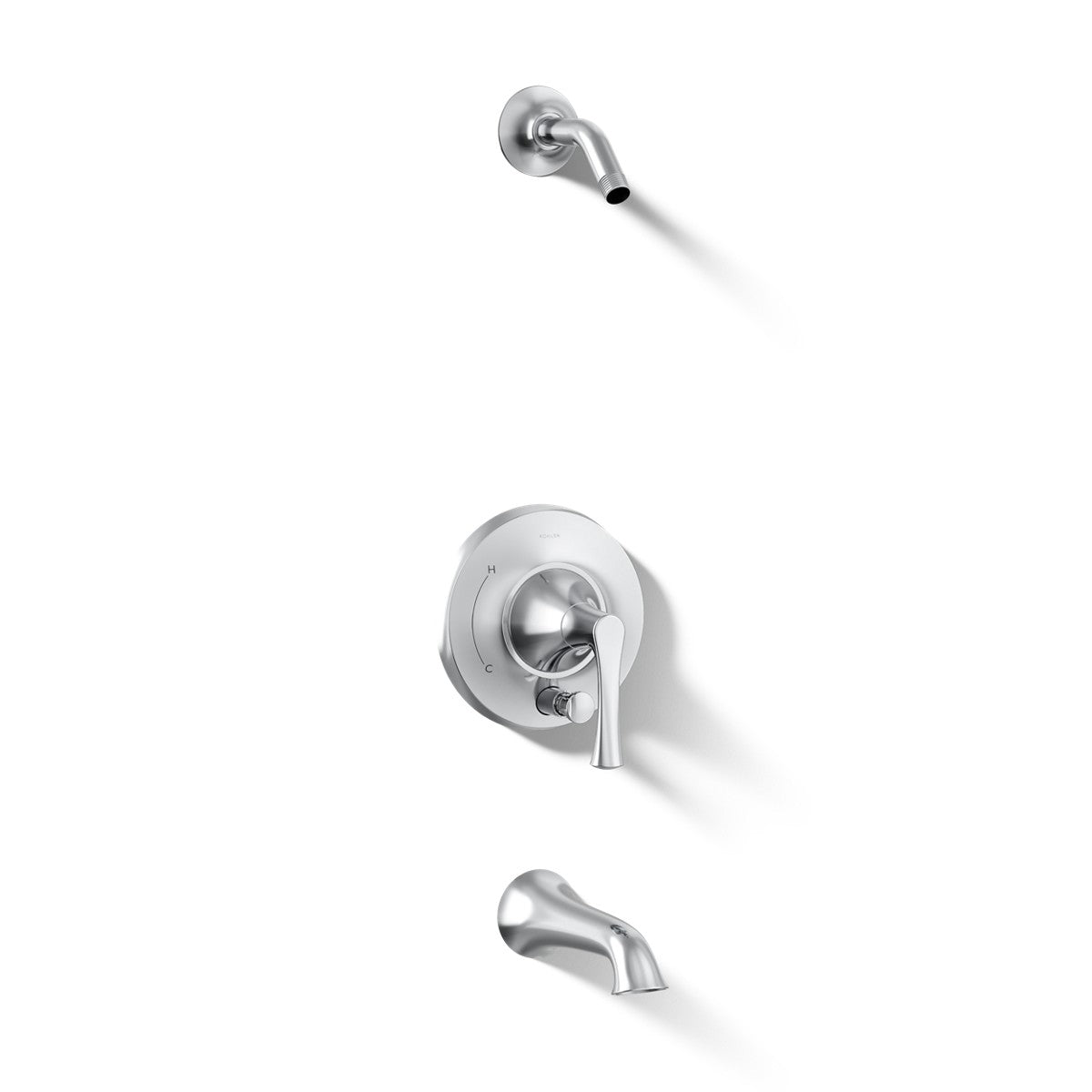 KOHLER K-TLS35944-4 Buckley Rite-Temp bath and shower trim kit with push-button diverter, without showerhead