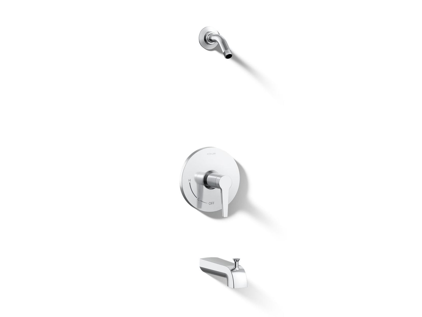 KOHLER K-TLS97074-4 Pitch Rite-Temp bath and shower trim kit, without showerhead