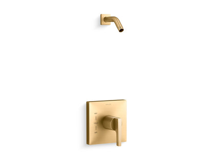KOHLER K-TLS99764-4 Honesty Rite-Temp shower trim kit, without showerhead, vibrant brushed moderne brass