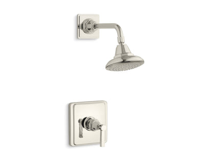 KOHLER K-TS13134-4A Pinstripe Pure Rite-Temp shower trim kit with lever handle, 2.5 gpm, vibrant polished nickel