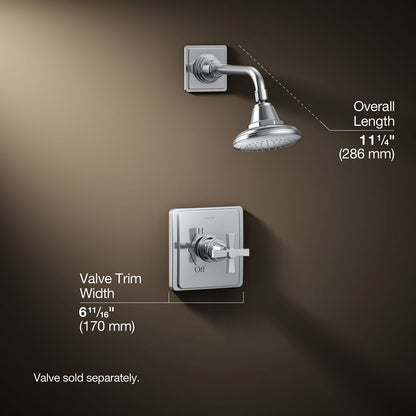 3/4 view of product with dimensions