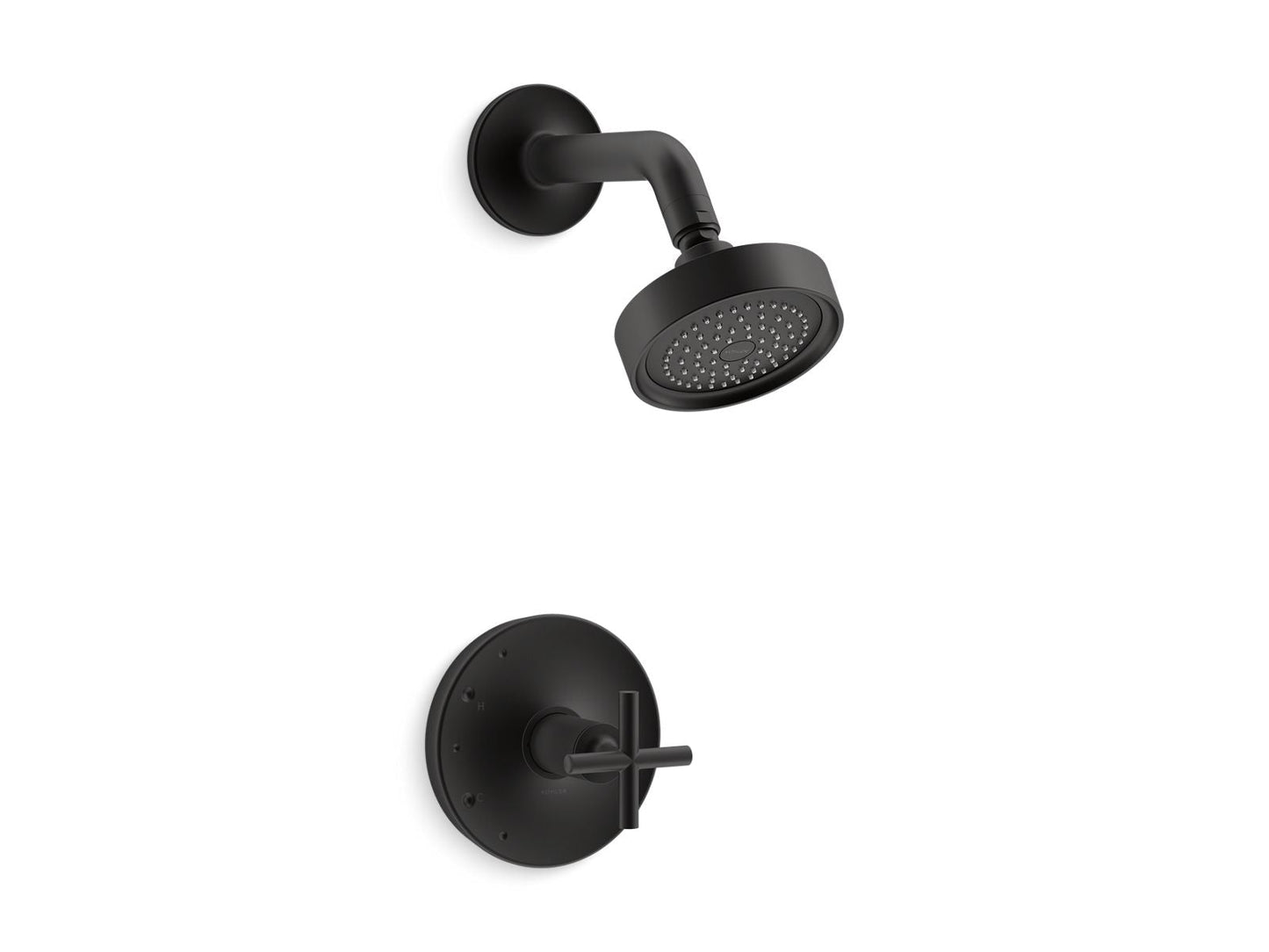 KOHLER Purist Rite-Temp shower trim kit with cross handle, 2.5 gpm