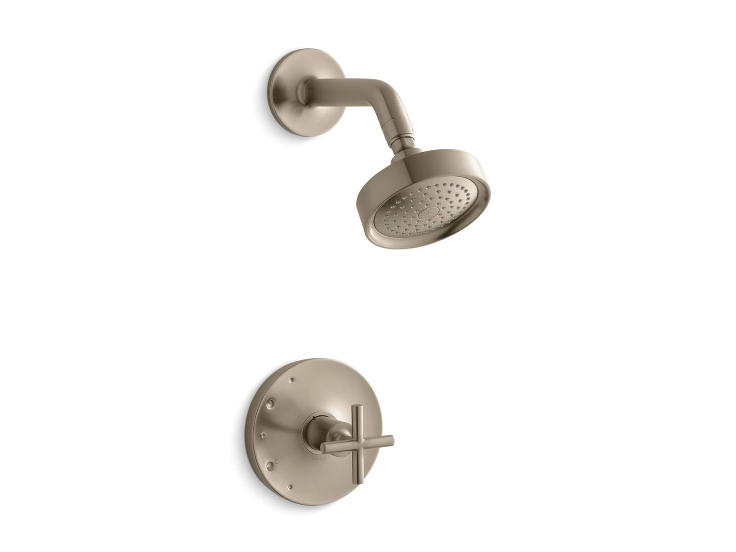 KOHLER Purist Rite-Temp shower trim kit with cross handle, 2.5 gpm