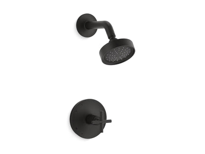 KOHLER K-TS14422-3G Purist Rite-Temp Shower Trim Kit with Cross Handle, 1.75 GPM, matte black