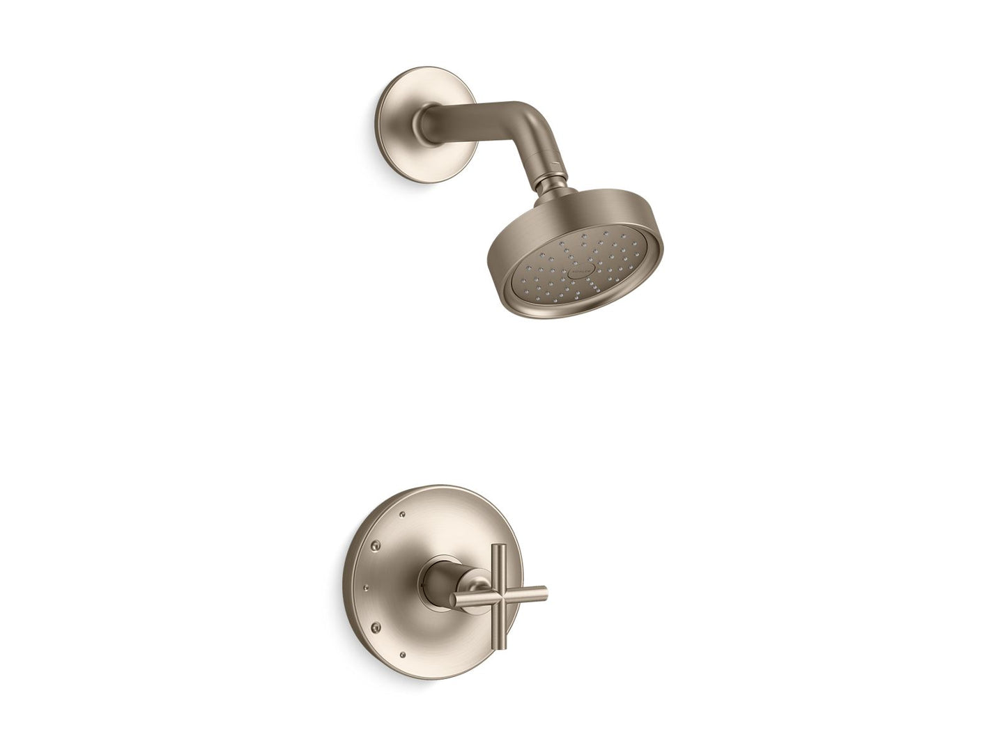 KOHLER Purist Rite-Temp shower trim kit with cross handle, 1.75 gpm