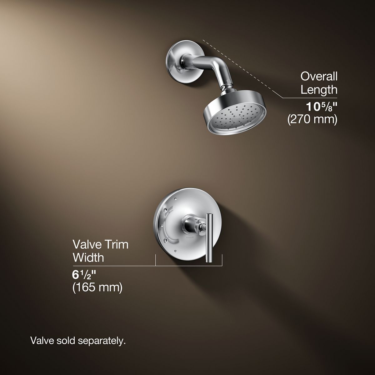 3/4 view of product with dimensions